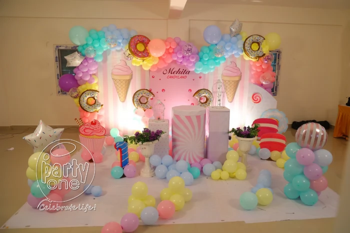 birthday Candy Theme Balloon Decor